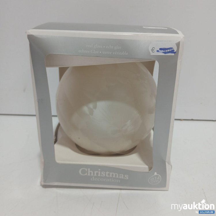 Artikel Nr. 940110 Artikel Nr. 940110: Christmas Decoration Echtglas-Kugel creme