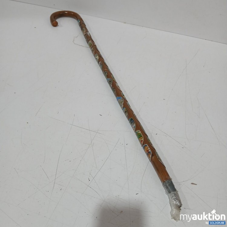 Artikel Nr. 472111 Artikel Nr. 472111: Spazierstock mit Metallplaketten