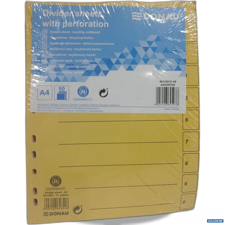 Artikel Nr. 882111: Donau Trennblätter A4 50Stk 