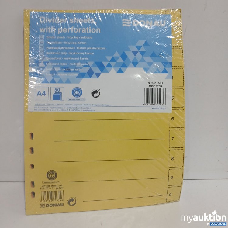 Artikel Nr. 882111: Donau Trennblätter A4 50Stk 