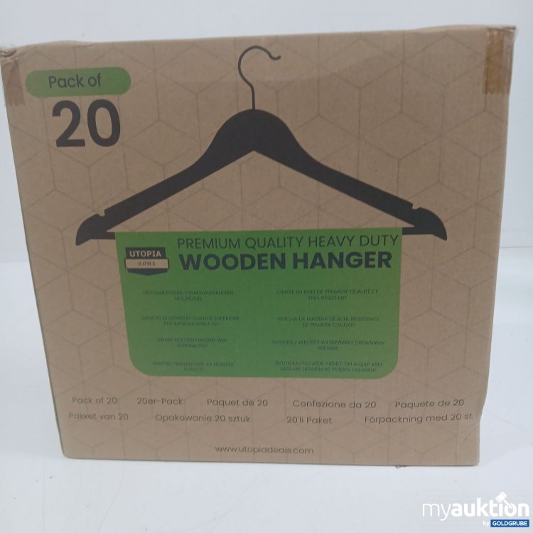 Artikel Nr. 968111 Artikel Nr. 968111: Utopia Home Wooden Hanger 20 Stück