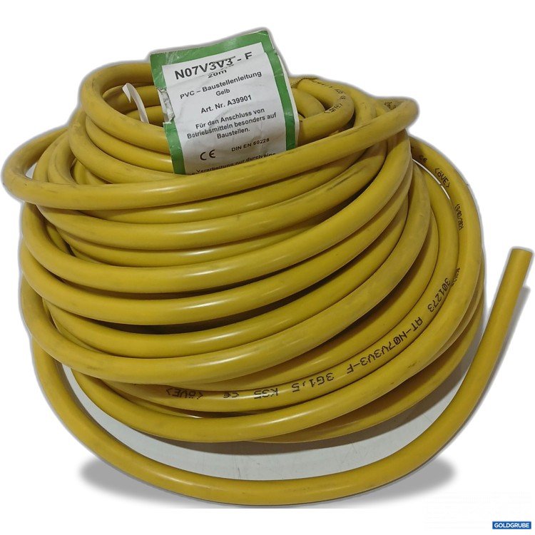 Artikel Nr. 973111: PVC Baustellenleitung Gelb, 20m 3×1,5mm, Art.No. A39901