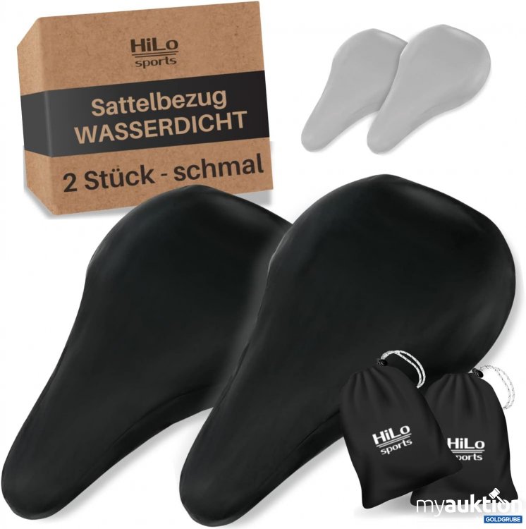Artikel Nr. 362112: Hilo Sports 2 Stück Sattelbezug Fahrrad Grau Schmal 