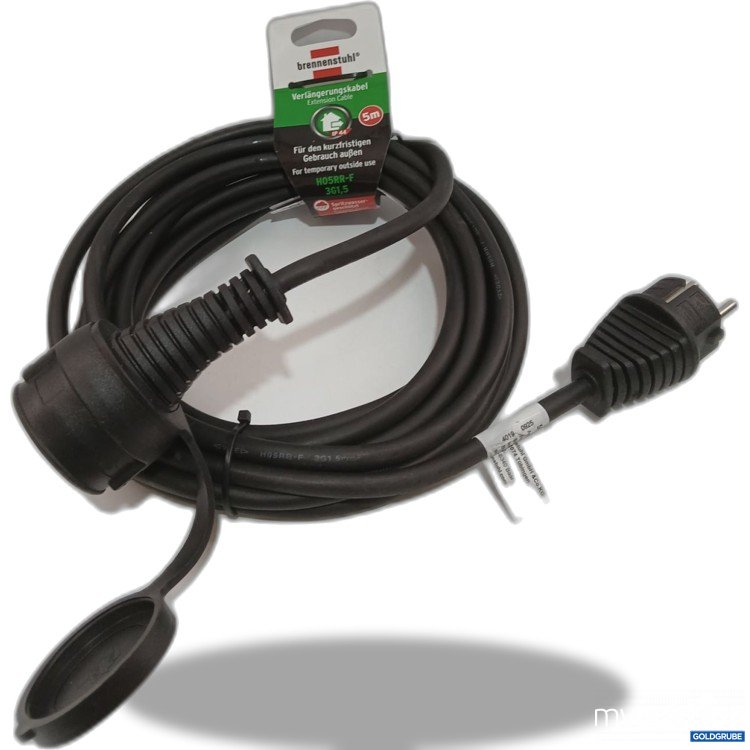 Artikel Nr. 960112: Brennenstuhl Verlängerungskabel 5m  Spritzwassergeschützt 