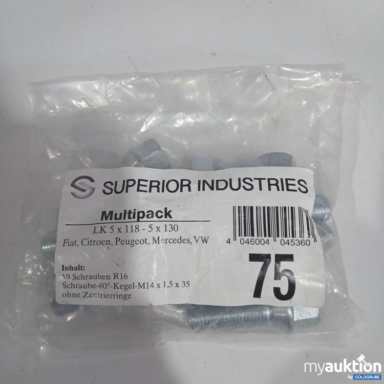 Artikel Nr. 844113 Artikel Nr. 844113: Superior Industries Multipack LK 5x118 - 5x130 10Schrauben