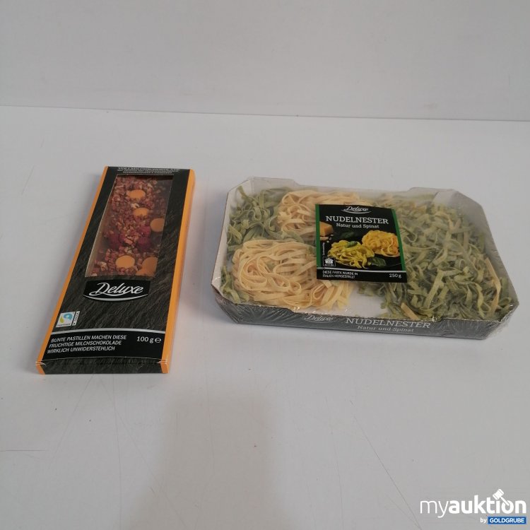 Artikel Nr. 855113: Deluxe Vollmilchschokolade 100g und Nudelnester 250g