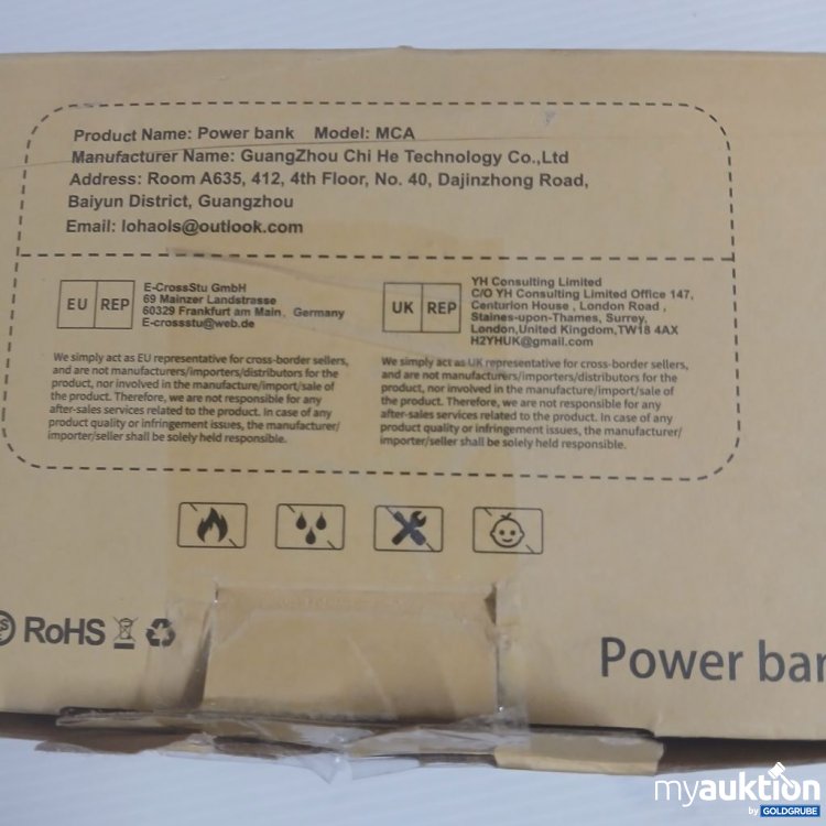 Artikel Nr. 922113: GuangZhou Chi He Technology Power Bank MCA
