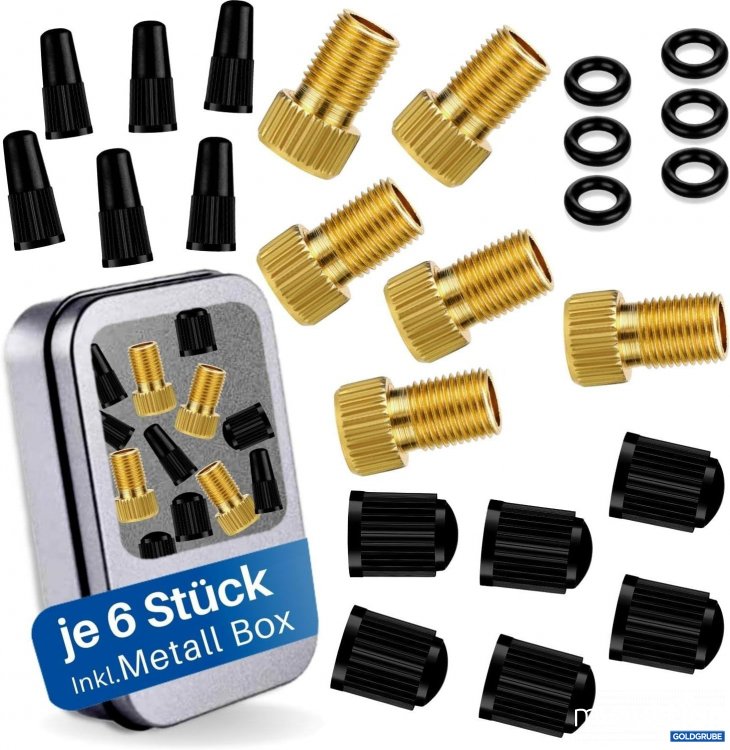 Artikel Nr. 362114 Artikel Nr. 362114: HiLo sports 6er Set Fahrradventil Adapter