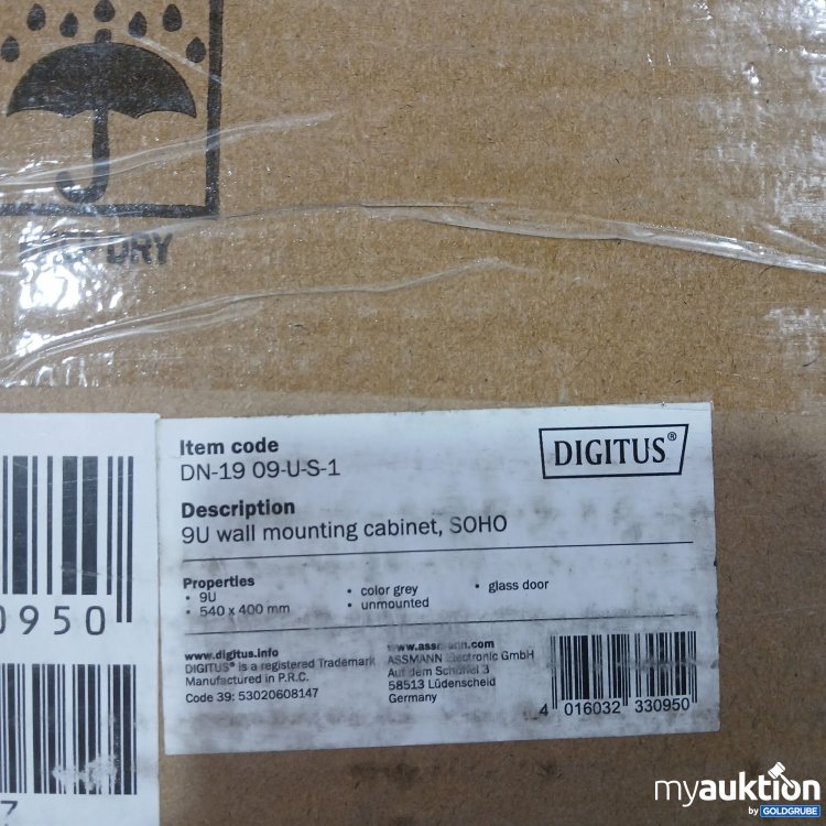 Artikel Nr. 443114: Digitus Wall mounting cabinet Soho DN-19 09-U-S-1 