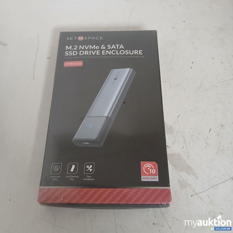 Artikel Nr. 819114 Artikel Nr. 819114: SetMspace M.2 NVMe & SATA SSD Drive Enclosure