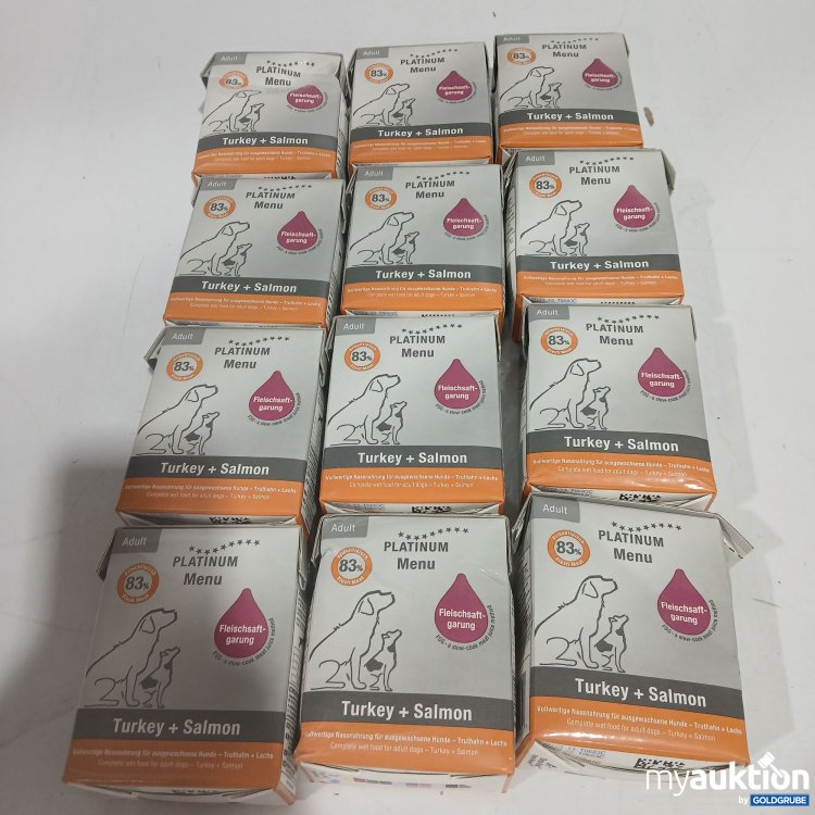 Artikel Nr. 859114: Platinum Menu Hundefutter Turkey+Salmon je 375g