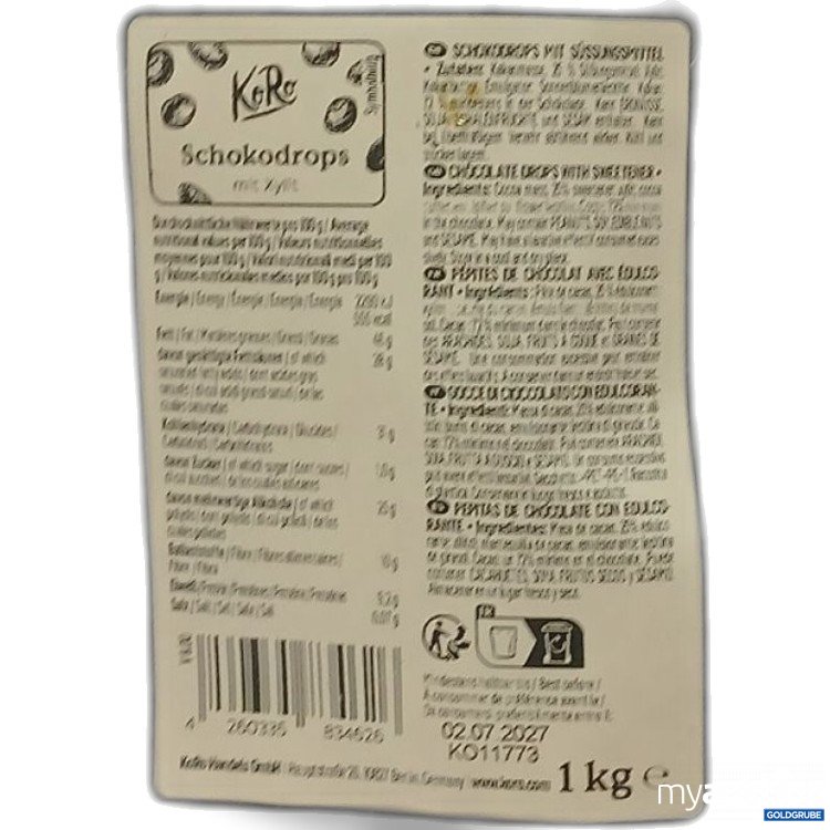 Artikel Nr. 979114: KoRo Schokodrops mit Xylit 1kg 