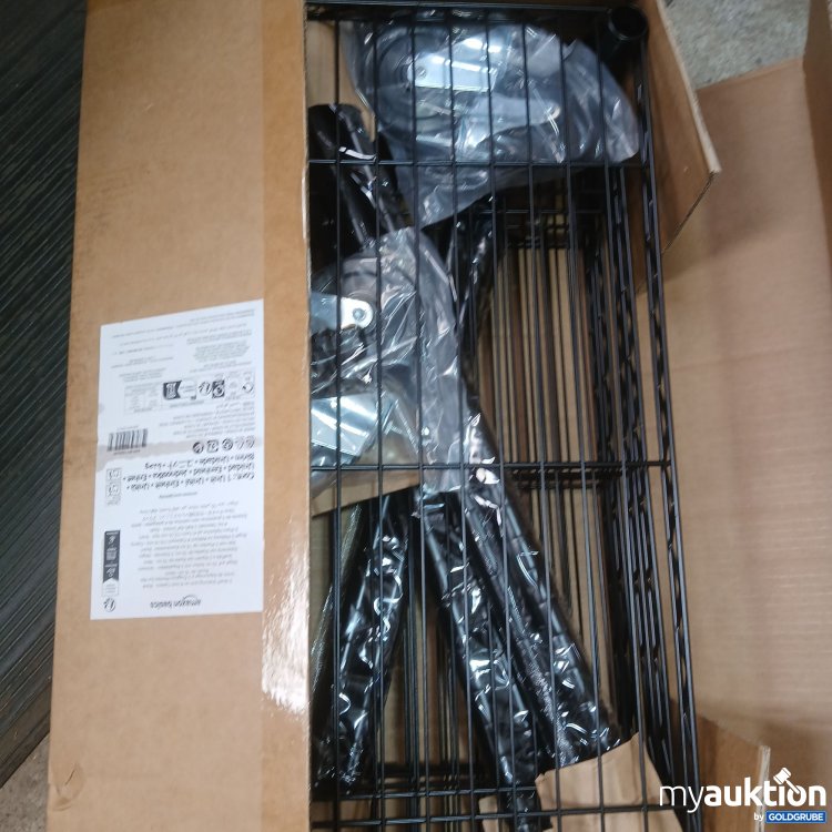 Artikel Nr. 983114 Artikel Nr. 983114: Amazon Basics Regal auf 10cm Rollen mit 5 Regalböden Schwarz