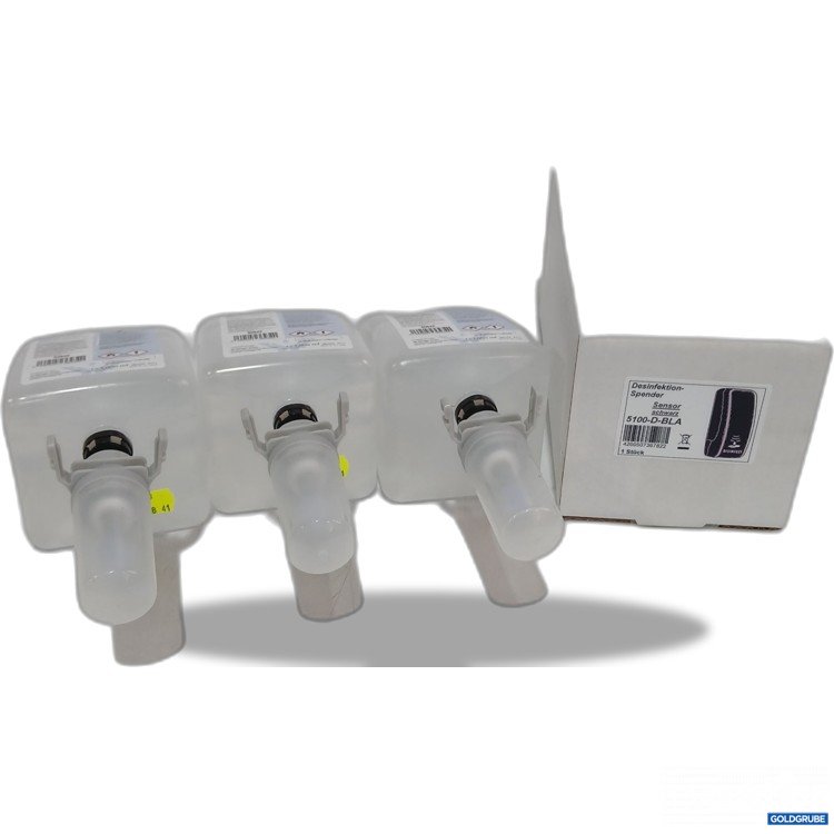 Artikel Nr. 444115: Desinfektion Spender Sensor Schwarz 5100 D BLA mit 3 JM Skin Desinfektionsliquid 3x1000ml 