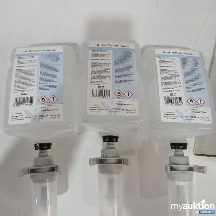 Artikel Nr. 444115: Desinfektion Spender Sensor Schwarz 5100 D BLA mit 3 JM Skin Desinfektionsliquid 3x1000ml 