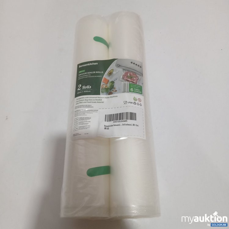 Artikel Nr. 846115 Artikel Nr. 846115: Bonsenkitchen Vacuum Sealer Rolls 2 Stück x(30cm x600cm)