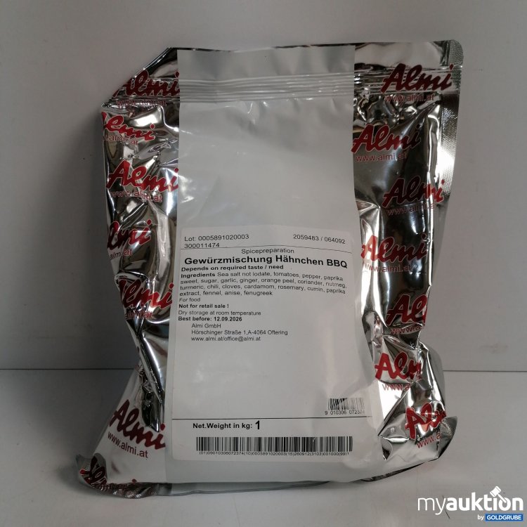 Artikel Nr. 855115: Almi Gewürzmischung Hähnchen BBQ 1kg