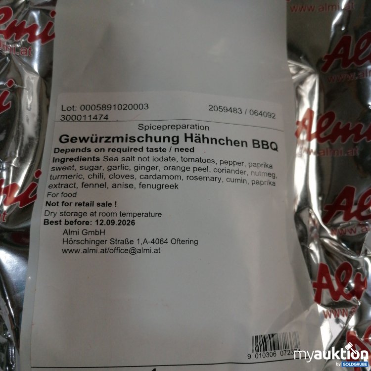 Artikel Nr. 855115: Almi Gewürzmischung Hähnchen BBQ 1kg
