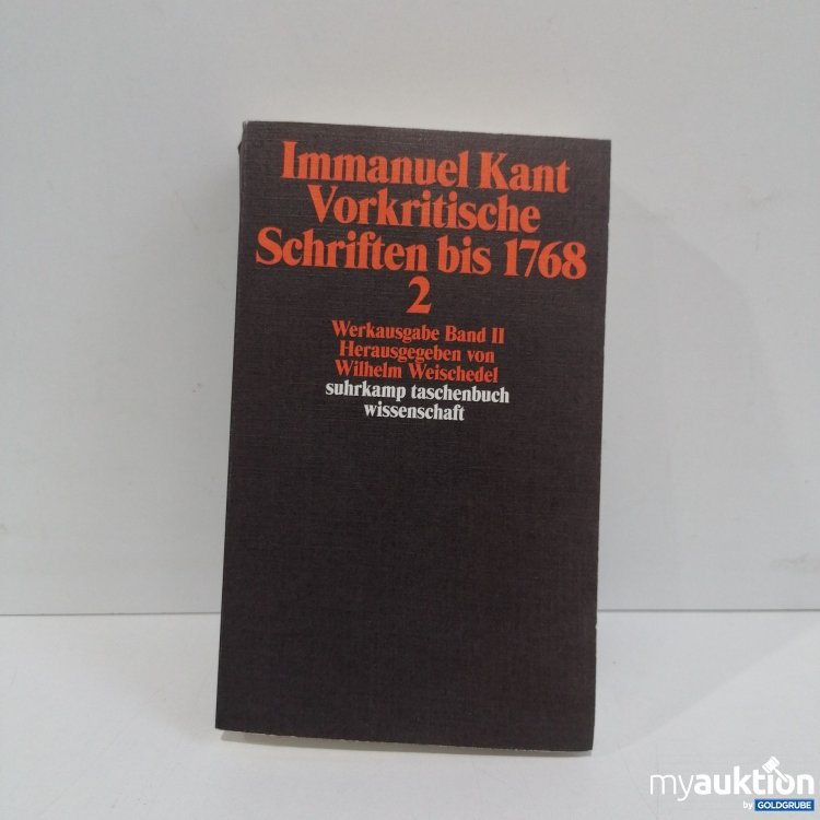 Artikel Nr. 856115: Immanuel Kant Vorkritsche Schriften bis 1768 2