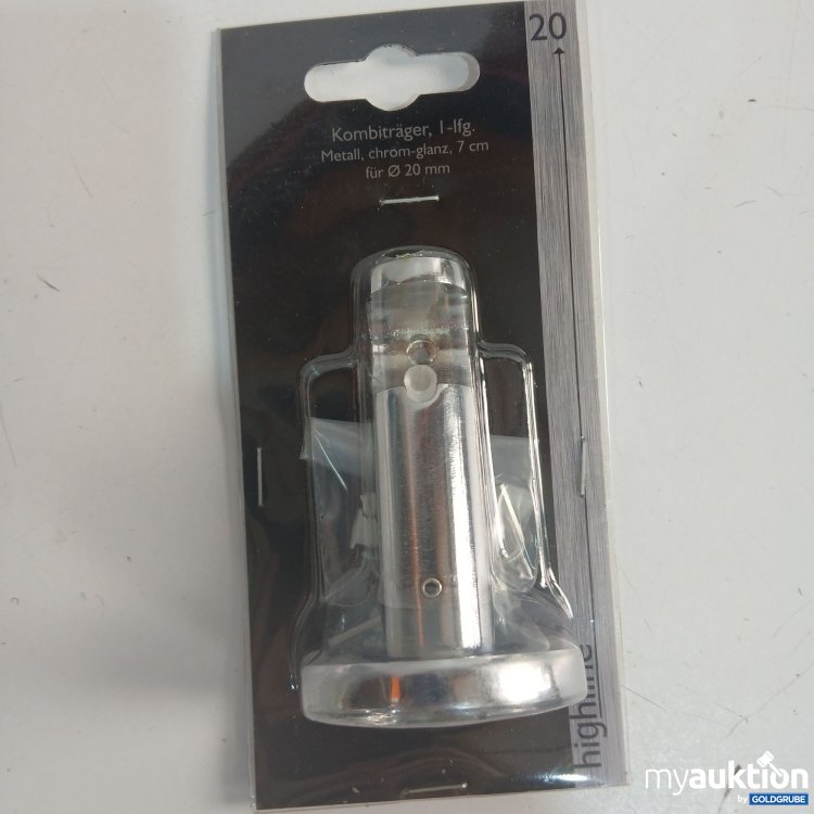 Artikel Nr. 874116 Artikel Nr. 874116: Kombiträger l-lfg. Metall, chrom-Glanz 7cm für 20mm