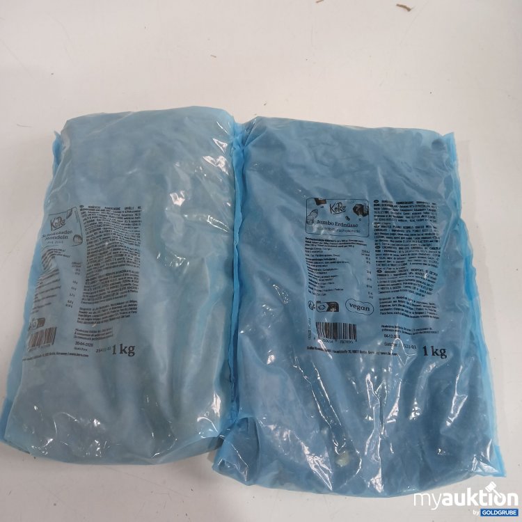 Artikel Nr. 921116 Artikel Nr. 921116: KoRo Schokoladen Mandeln 1kg & Jumbo Erdnüsse mit Zartbitterschokolade 1kg