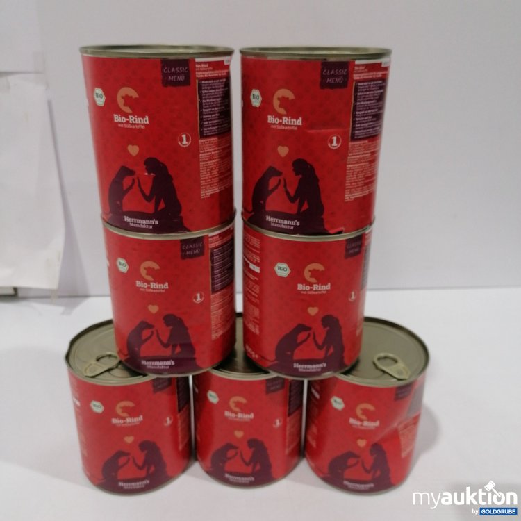 Artikel Nr. 950116: Hermanns Manufaktur Bio Rind mit Süßkartoffel 7x800g