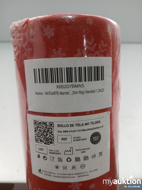 Artikel Nr. 960116: Nuevo NATUARTE Tischdecke 20m Rot Weihnachten 1,20x25