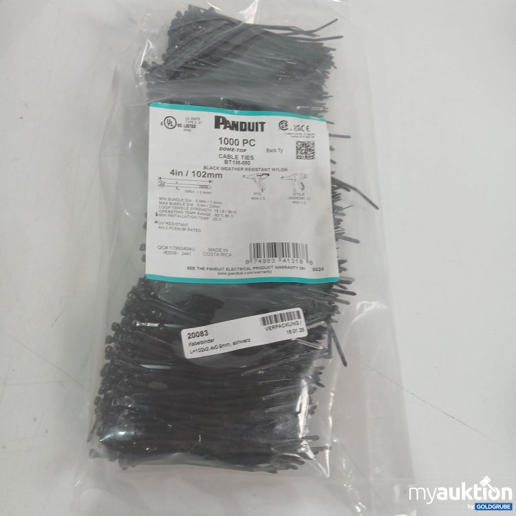 Artikel Nr. 992116: Panduit Kabelbinder 102mm 1000Stk