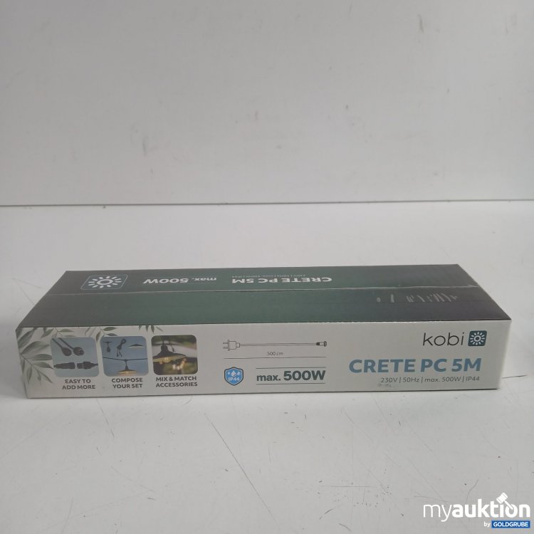 Artikel Nr. 465118 Artikel Nr. 465118: kobi CRETE PC 5M Verlängerungskabel max. 500W IP44