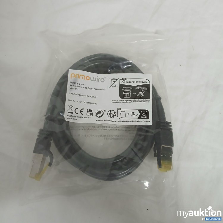 Artikel Nr. 817118 Artikel Nr. 817118: PrimeWire 2.0m S/FTP Ethernet Cable Black