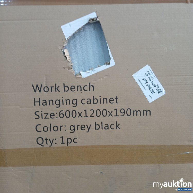 Artikel Nr. 953118: Work bench Hanging cabinet grey black 600x1200x190mm 