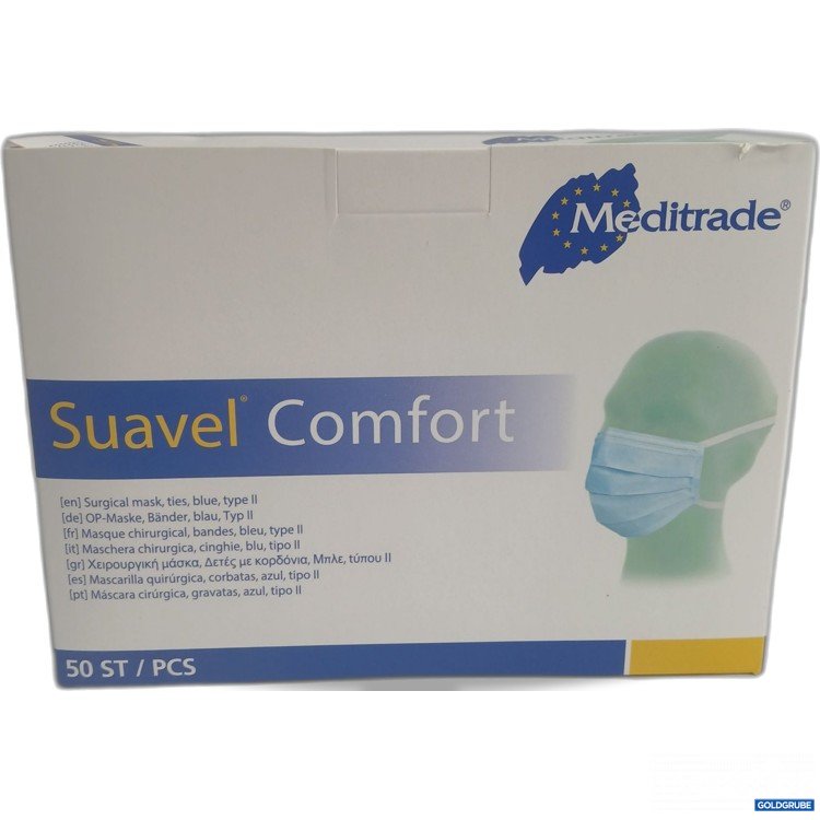 Artikel Nr. 970118: Meditrade Suavel Comfort OP-Maske Bänder blau 50Stk 