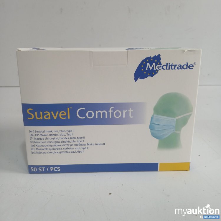 Artikel Nr. 970118: Meditrade Suavel Comfort OP-Maske Bänder blau 50Stk 