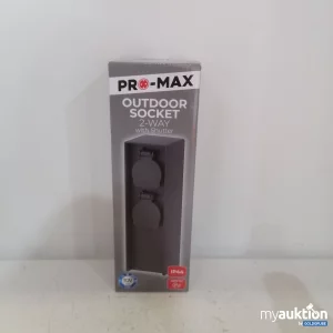 Auktion Pro-Max Outdoor Socket 2 Way IP44