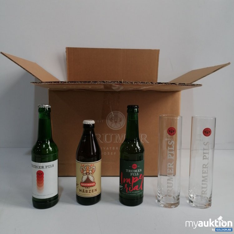 Artikel Nr. 855119 Artikel Nr. 855119: Trummer Biersorten, 3 Sorten je 6 Stk. Und 2 Gläser