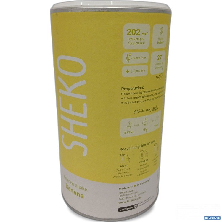Artikel Nr. 886119: Sheko Nahrungspulver Banane 378g