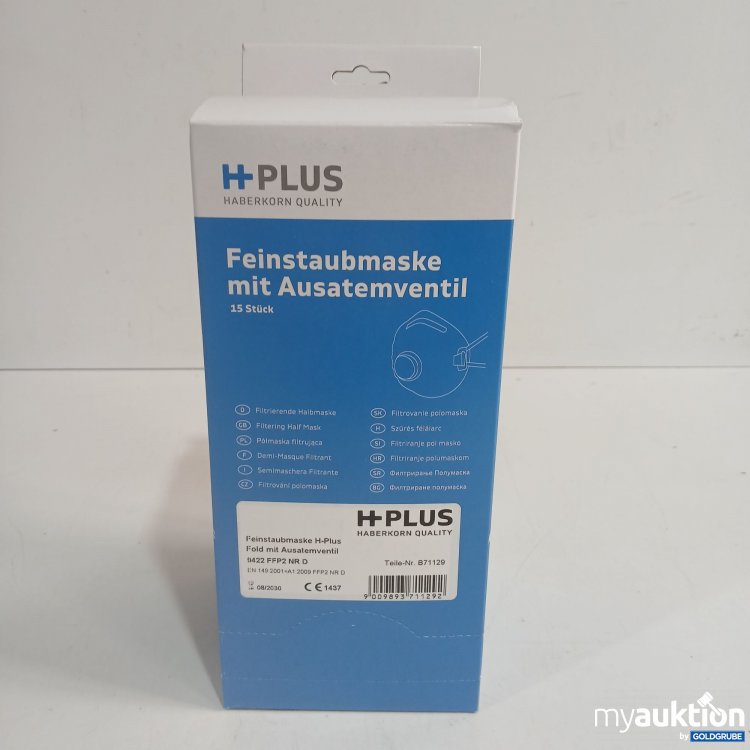 Artikel Nr. 956119 Artikel Nr. 956119: HPlus Feinstaubmaske mit Ausatemventil 15Stk