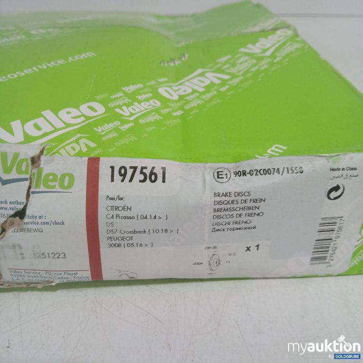 Artikel Nr. 986119: Valeo Bremsscheibe Citroën 197561 