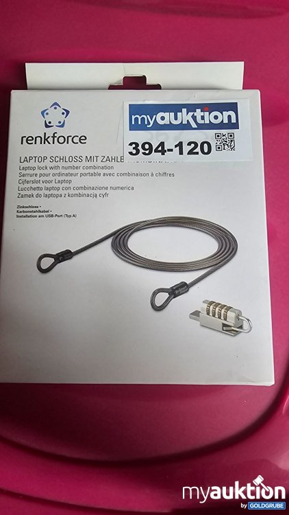 Artikel Nr. 394120 Artikel Nr. 394120: Laptopschloss mit Zahlenkombination von Renkforce