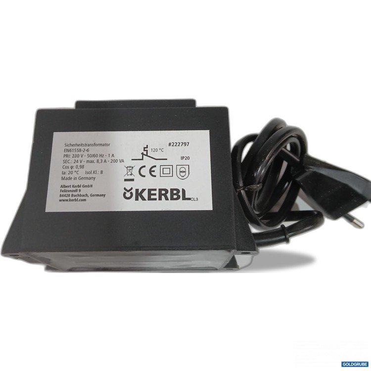 Artikel Nr. 443120: Kerbl Sicherheitstransformer EN61558-2-6 