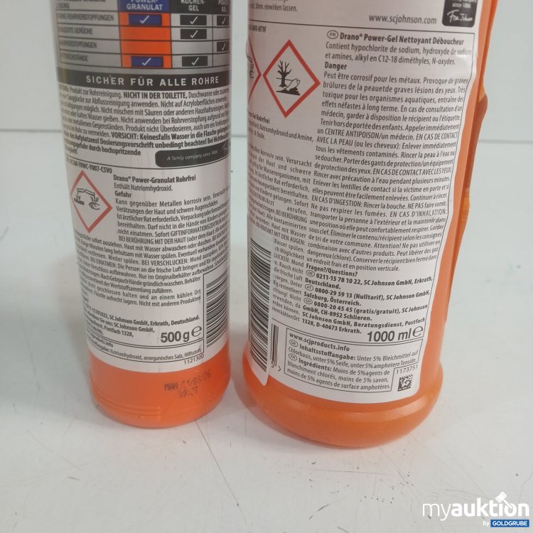 Artikel Nr. 462120: Drano Power-Granulat Rohrfrei  500g + Drano Power Gel 1L