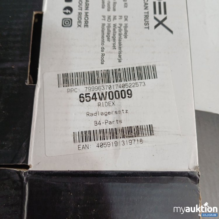 Artikel Nr. 962120: Ridex Radlagersatz 654W0009 