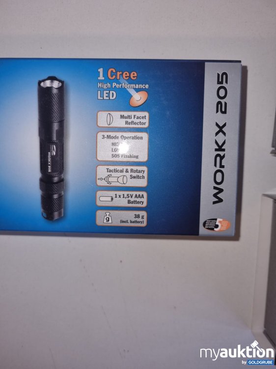 Artikel Nr. 344121: 5 Stk. LED - ALU Micro-Taschenlampe LiteXpress workx 205 +NEU+