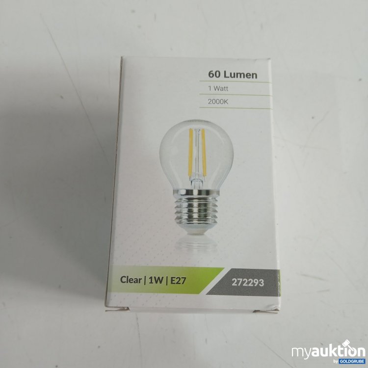 Artikel Nr. 465121 Artikel Nr. 465121: LED Glühbirne Clear 1W E 27 60 l umen 2000K