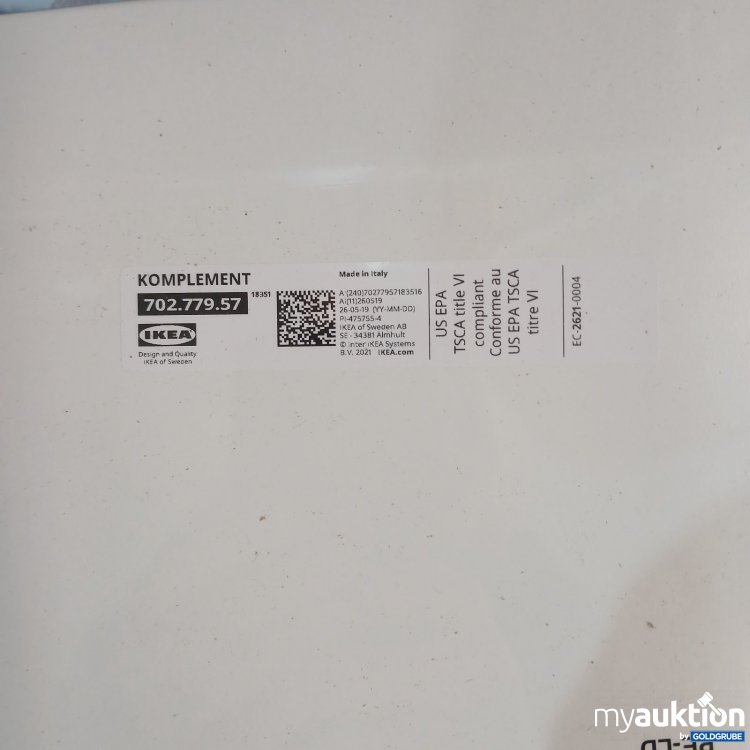 Artikel Nr. 472121: IKEA KOMPLEMENT 702.779.57 Regalrückwand weiß 100x58cm
