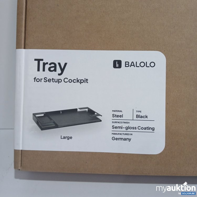 Artikel Nr. 832121 Artikel Nr. 832121: Balolo Tray for Setup Cockpit Large Steel Black BA-SCA-GFA