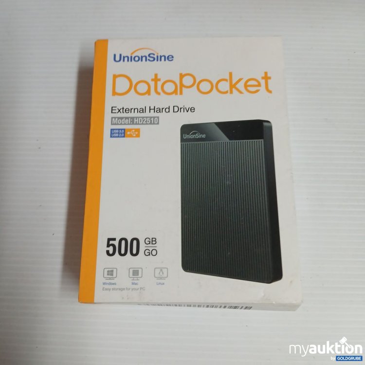 Artikel Nr. 978121 Artikel Nr. 978121: UnionSine DataPocket External Hard Drive HD2510 500 GB