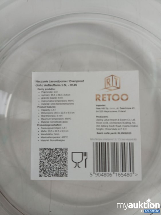 Artikel Nr. 995121 Artikel Nr. 995121: RETOO Glasform 1,5l