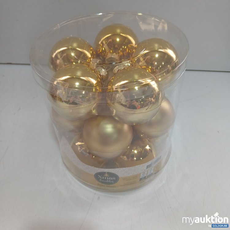Artikel Nr. 940122: Xmas Baubles Glas-Kugeln gold 15x