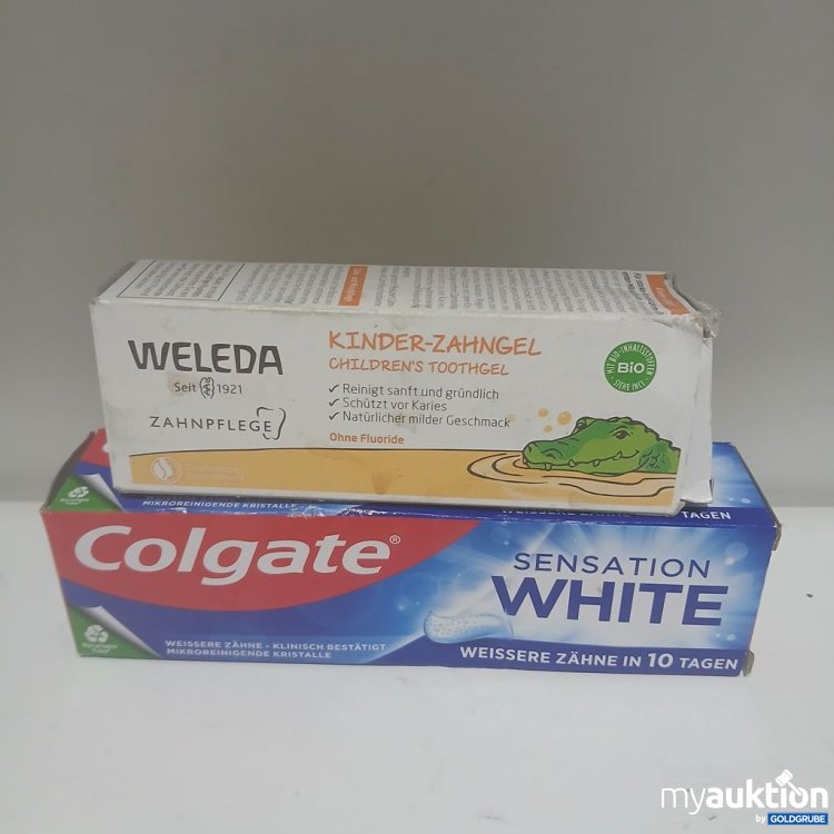 Artikel Nr. 982122: Weleda Kinder-Zahngel 
Colgate Zahnpasta